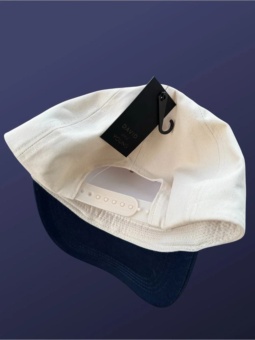 David and Young Cream and Navy 'AMERICAN HONEY' Patch Cap